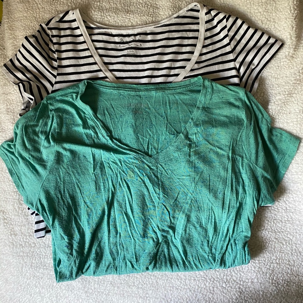 Lot of two short sleeve maternity t shirts